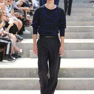 Issey Miyake Black and Blue Men's Cardigan Sweater